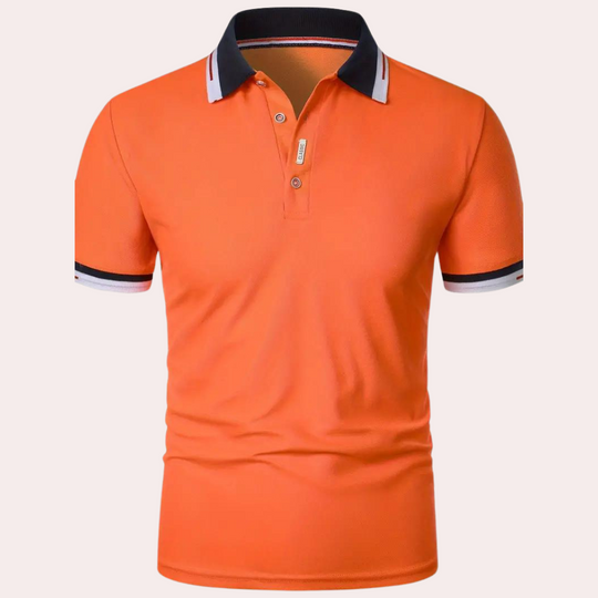Heren Poloshirt Comfortabele Oranje Kleur - Rory-2