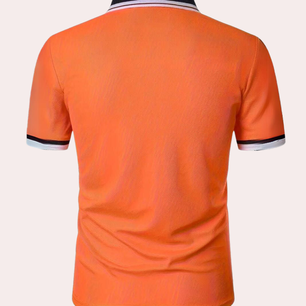 Heren Poloshirt Comfortabele Oranje Kleur - Rory-3