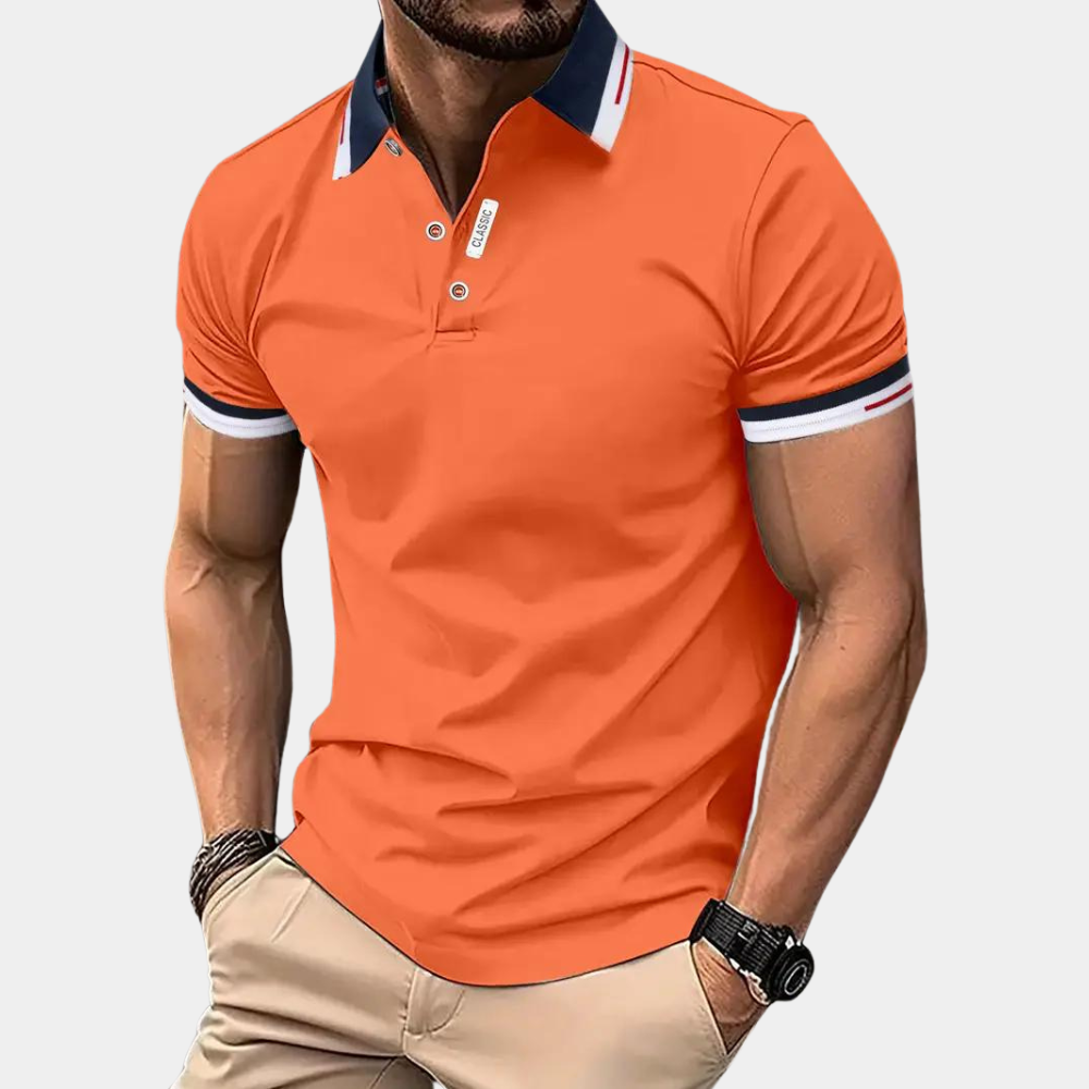 Variant image for Heren Poloshirt Comfortabele Oranje Kleur - Rory-1