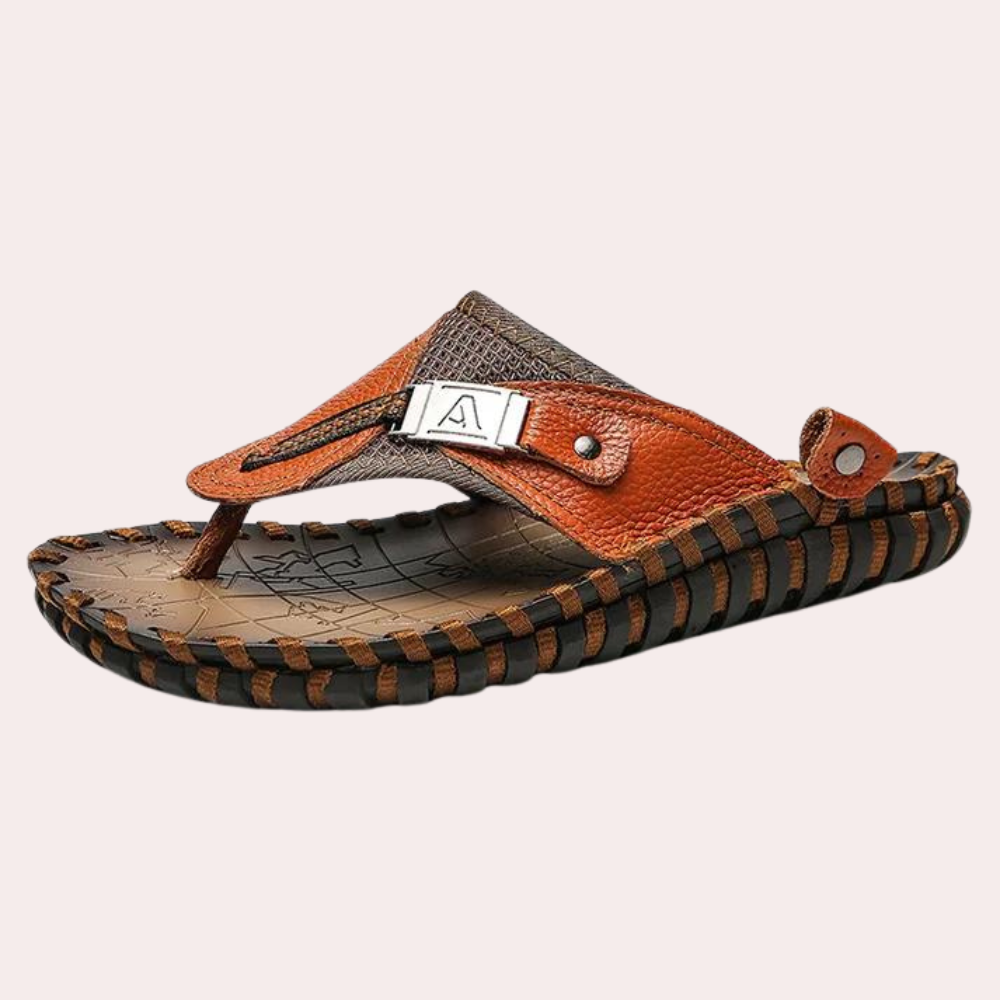 Heren Sandalen van Echt Rundleer met Massagevoetbed - Angelo-2