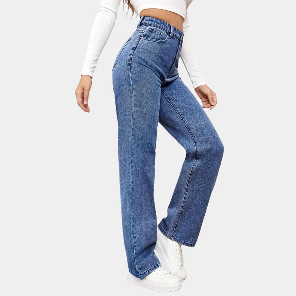 Imee - Casual baggy jeans in een relaxte pasvorm voor dames