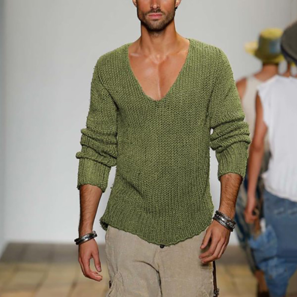 Carlo - Klassiek modern model Casual heren sweatshirts met V hals