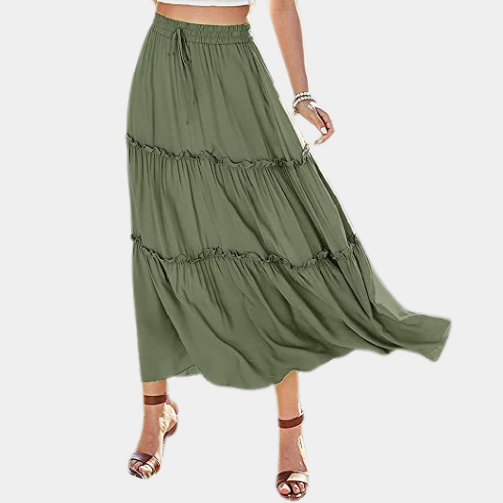 Variant image for Dames Lange Rok Vloeiende Pasvorm Bohemian Stijl - Esila-1