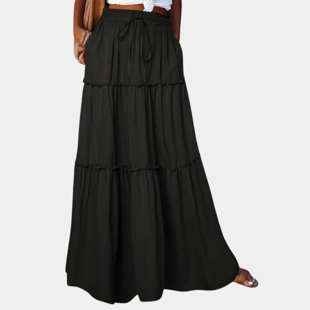Variant image for Dames Lange Rok Vloeiende Pasvorm Bohemian Stijl - Esila-6