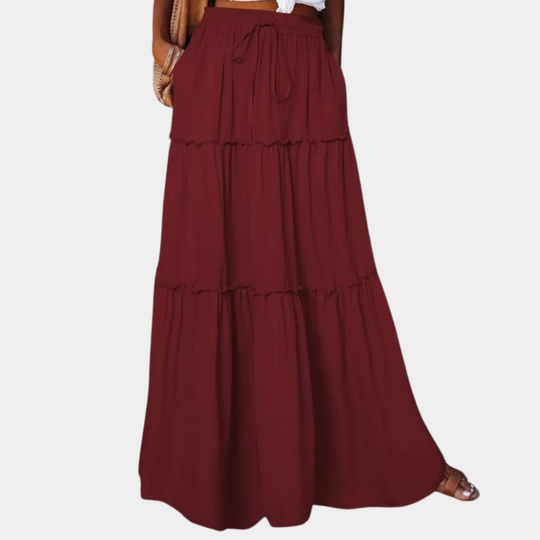 Variant image for Dames Lange Rok Vloeiende Pasvorm Bohemian Stijl - Esila-16