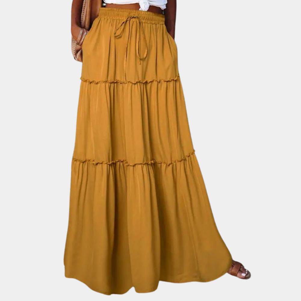 Variant image for Dames Lange Rok Vloeiende Pasvorm Bohemian Stijl - Esila-21