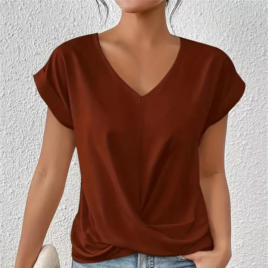 Eenvoudig en Tijdloos Shirt met V Hals voor Dames - Isolde