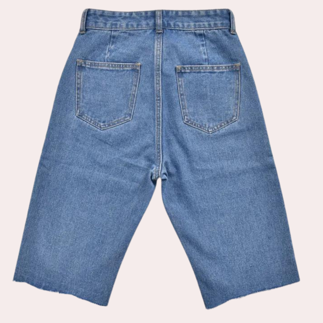 Dames Korte Broek Hoge Taille Casual Stijl - Dora-3