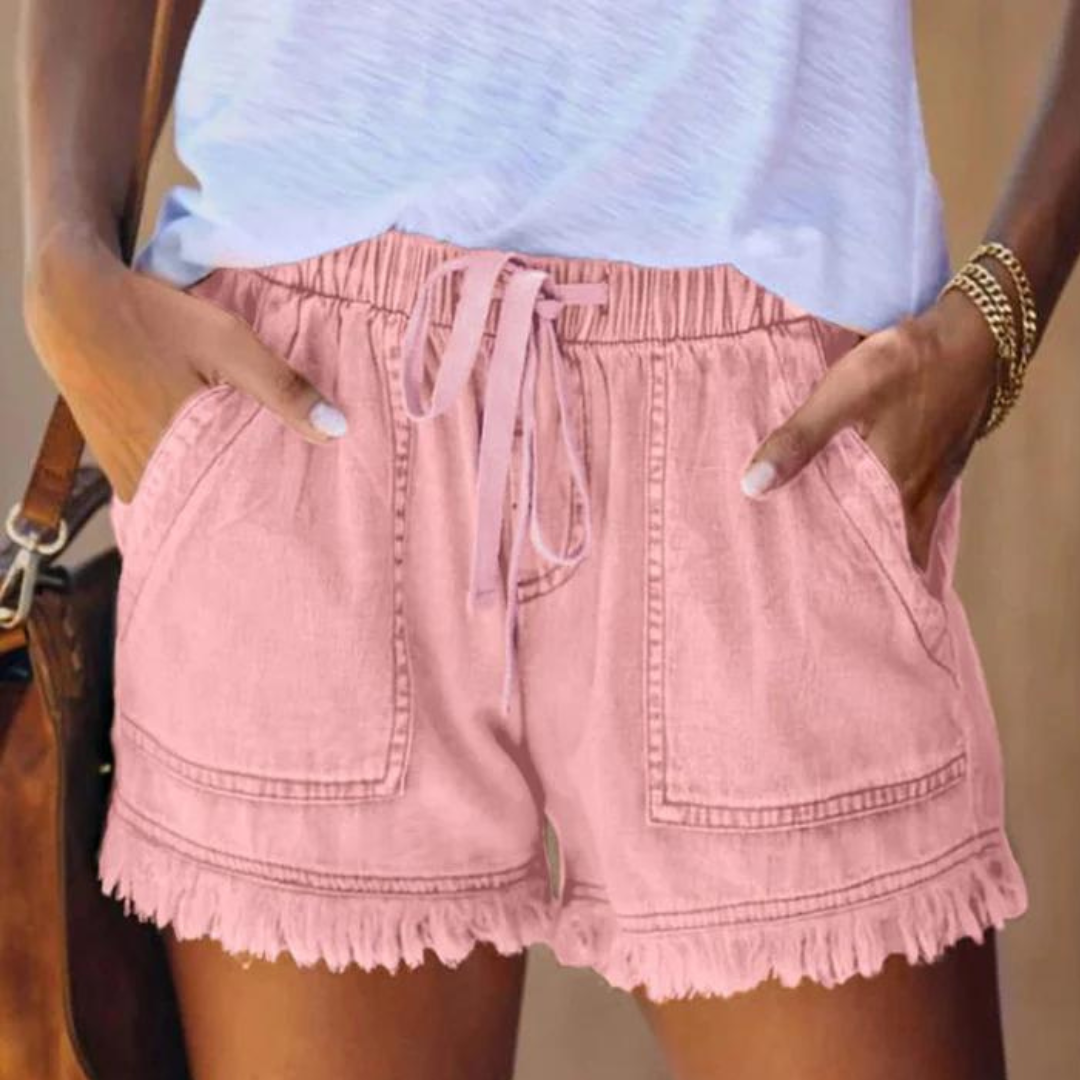 Variant image for Dames Denim Shorts Met Steekzakken Comfortabele Pasvorm - Delfine-16
