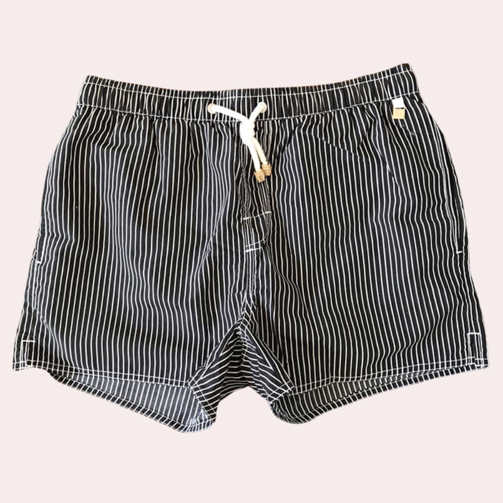 Heren Zwemshort Gestreept Design met Elastische Tailleband - Marty-3