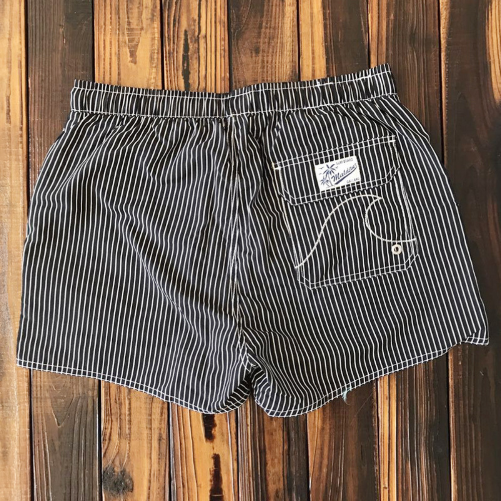 Heren Zwemshort Gestreept Design met Elastische Tailleband - Marty-4