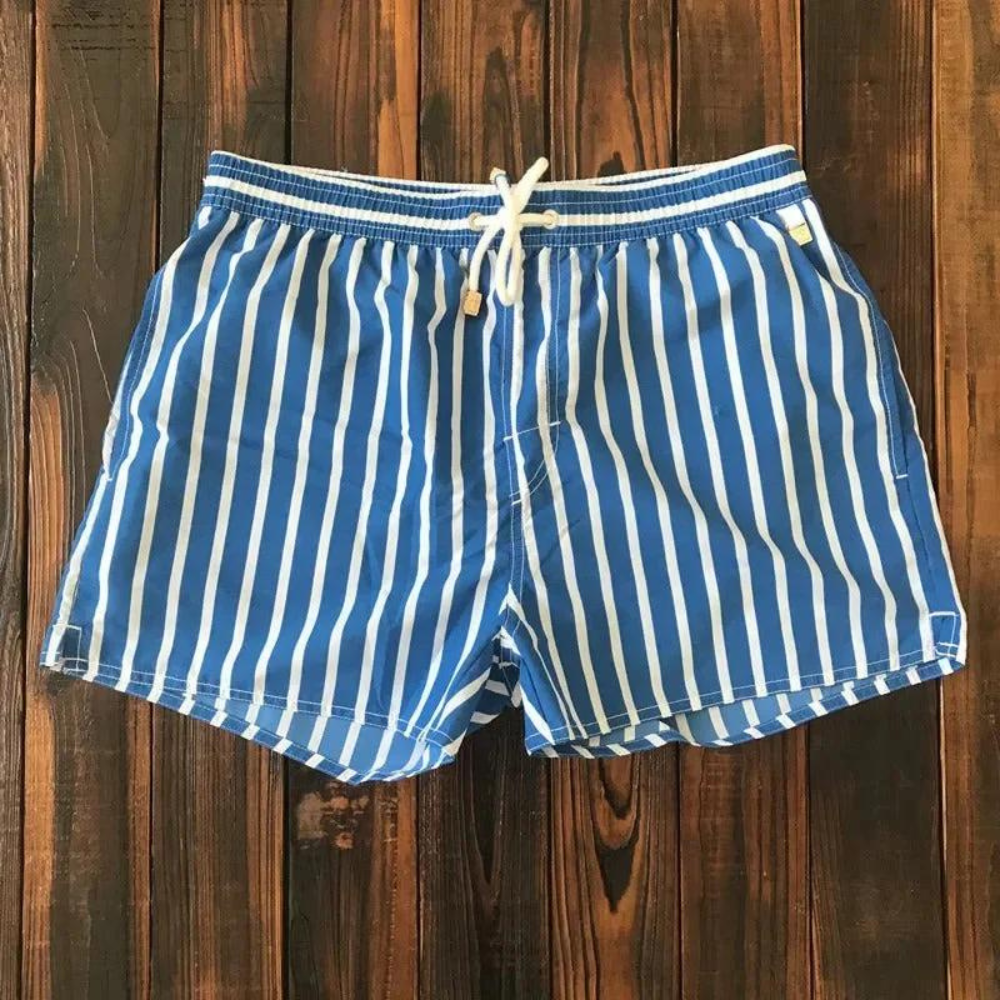 Heren Zwemshort Gestreept Design met Elastische Tailleband - Marty-6