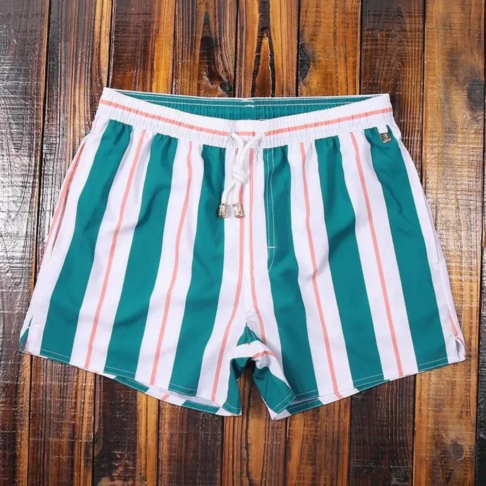 Variant image for Heren Zwemshort Gestreept Design met Elastische Tailleband - Marty-21