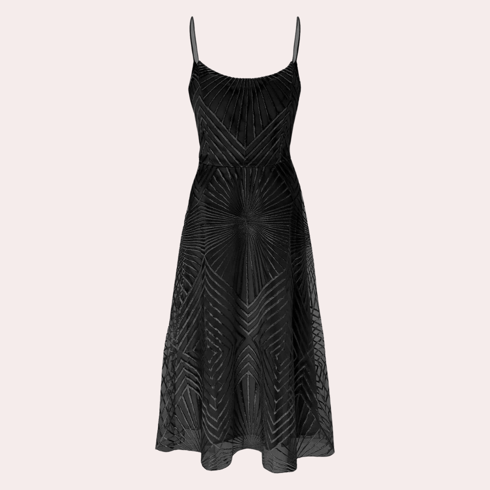 Dames Midi cocktailjurk met open rug - Blanca