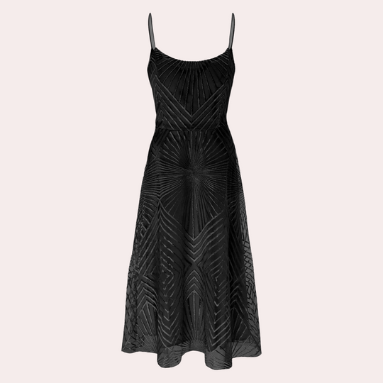 Dames Midi cocktailjurk met open rug - Blanca