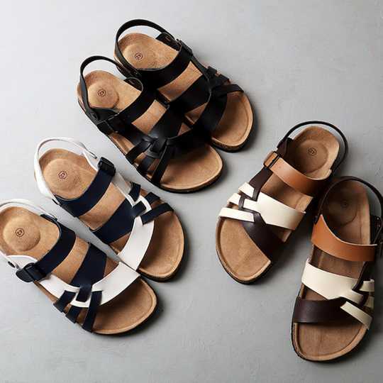 Heren Sandalen Luxe Kunstleer Gepolsterde Binnenzool - Cora-6