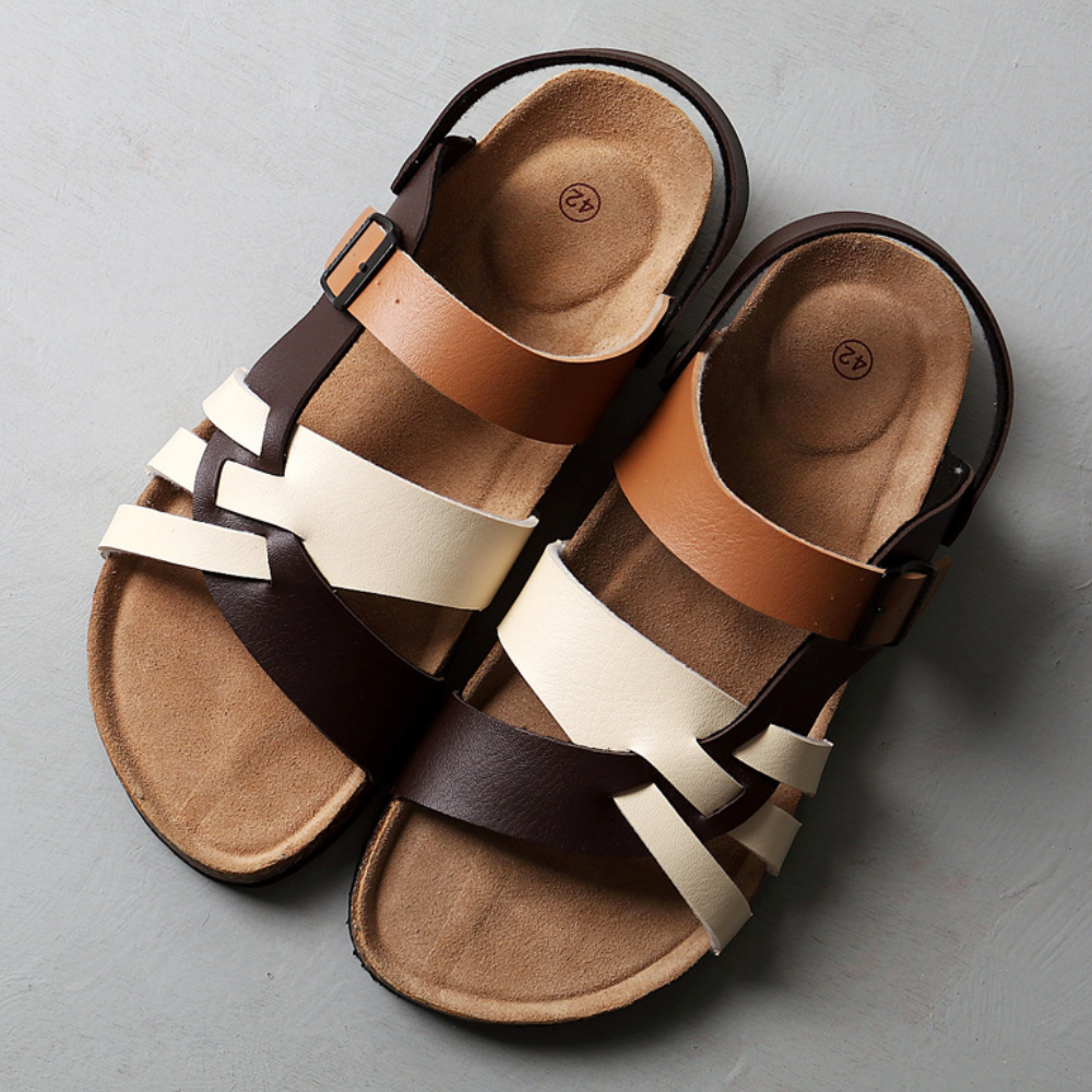 Heren Sandalen Luxe Kunstleer Gepolsterde Binnenzool - Cora-2