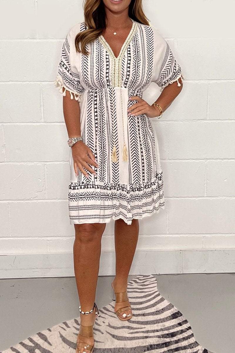 Dames Midi Jurk Luchtige Stof Tijdloos Ontwerp - Lara-4