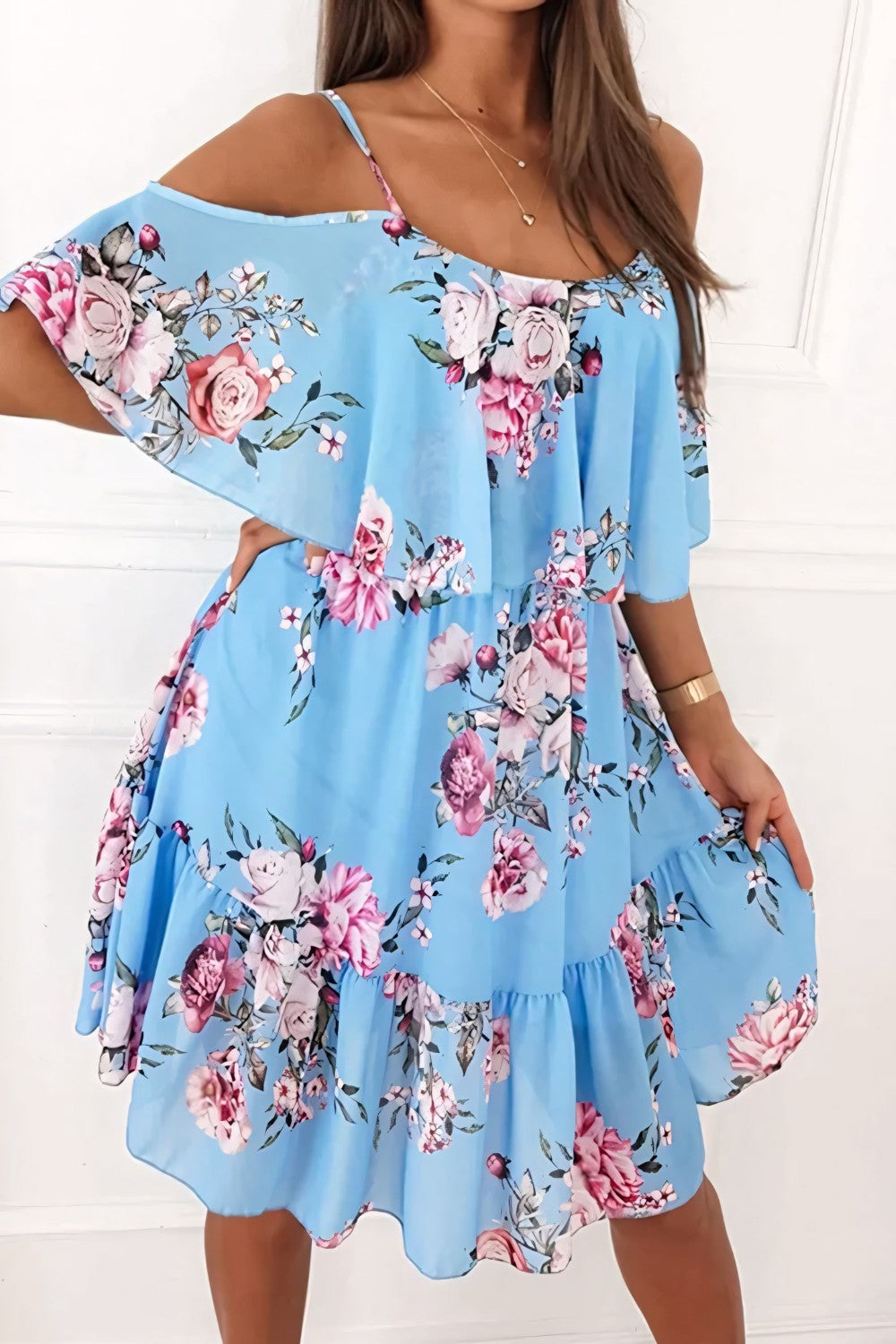 Variant image for Dames Lange Jurk Elegant Gedrukt Comfortabele Pasvorm - Lisa-6