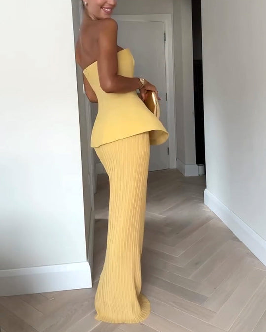 Delaney | Strapless maxi -jurk 4