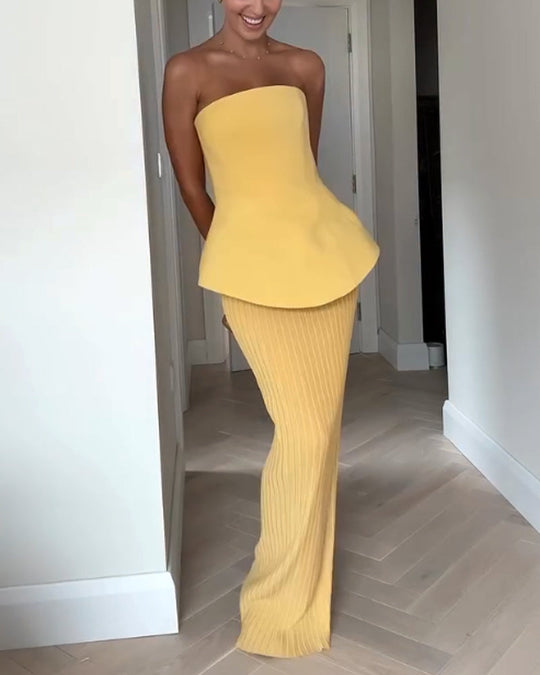 Delaney | Strapless maxi -jurk 5