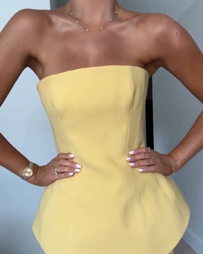 Delaney | Strapless maxi -jurk 3