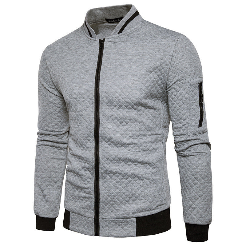 Simon - Trendy geruit gilet met opstaande kraag