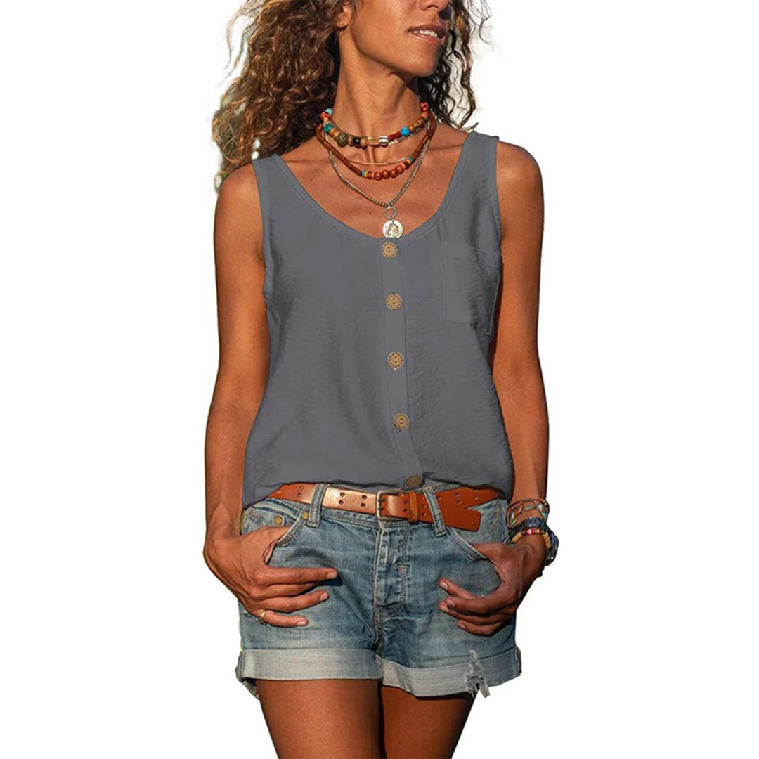 Dames Mouwloze Top Elegant Casual Stijl - Willa-1