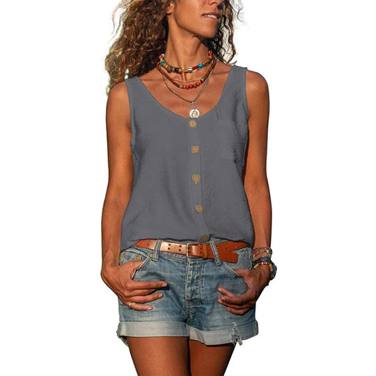 Variant image for Dames Mouwloze Top Elegant Casual Stijl - Willa-5