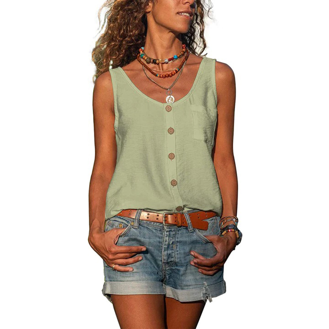 Dames Mouwloze Top Elegant Casual Stijl - Willa-5