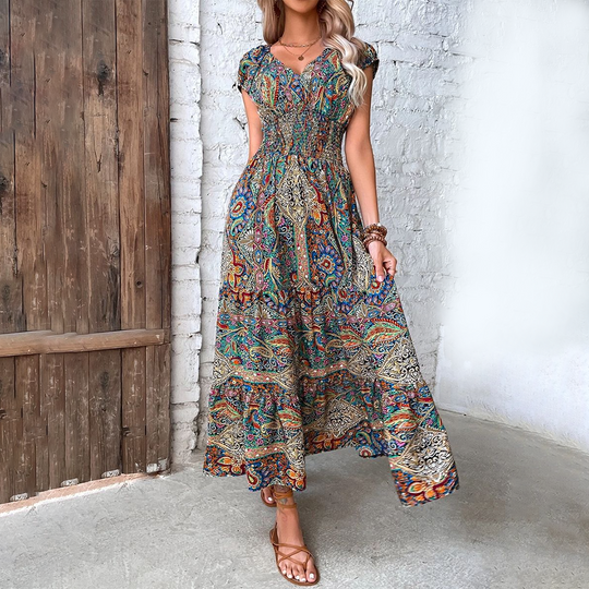 Variant image for Dames Lange Boho Jurk Ademend Ontwerp - Zomer Kleding - Elvira-7