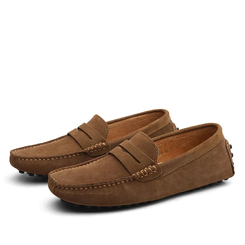 Heren Suède Loafers Zwart Elegante Italiaanse Design - Harvey-1