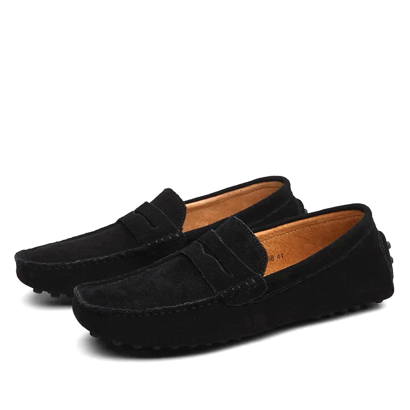Heren Suède Loafers Zwart Elegante Italiaanse Design - Harvey-2