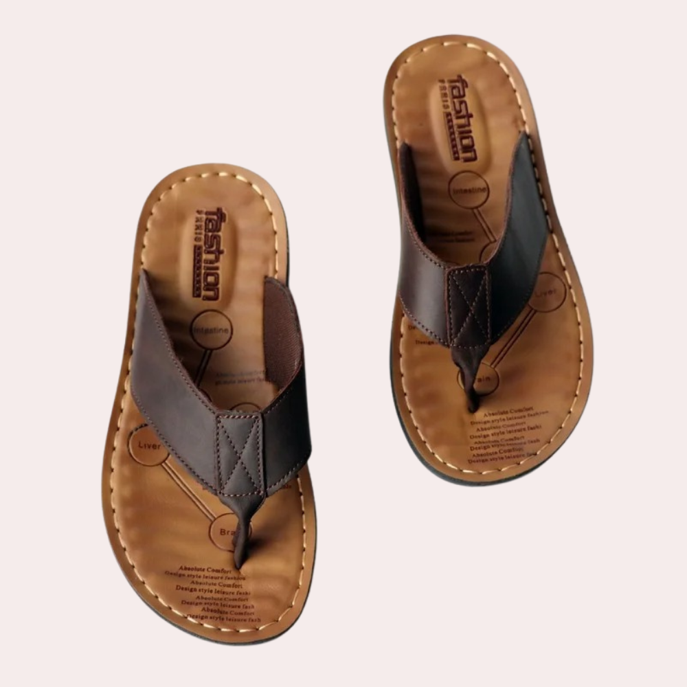 Heren Slipper Leren Ergonomisch Comfortabel Design - Lowell-3