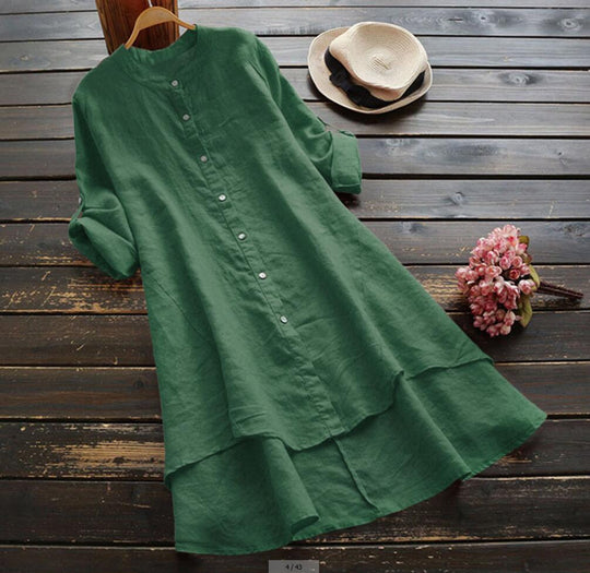 Variant image for Dames Oversized Katoenen Linnen Zomerjurk Relaxed Fit - Emma-19