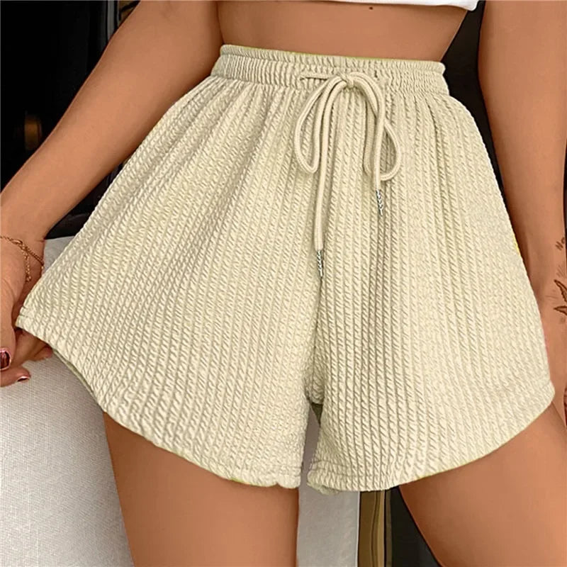 Variant image for Dames Korte Broek Elegante Snit Met Veters En Brede Benen - Lisa-8