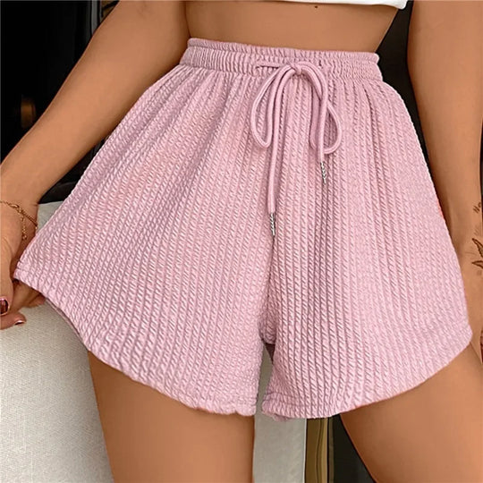 Variant image for Dames Korte Broek Elegante Snit Met Veters En Brede Benen - Lisa-15
