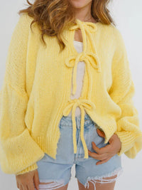 Alejandra - Oversized vest met striksluiting