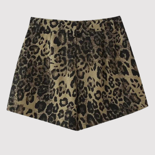 Dames Korte Broek Luipaardprint Lichtgewicht en Stijlvol - Frances-2