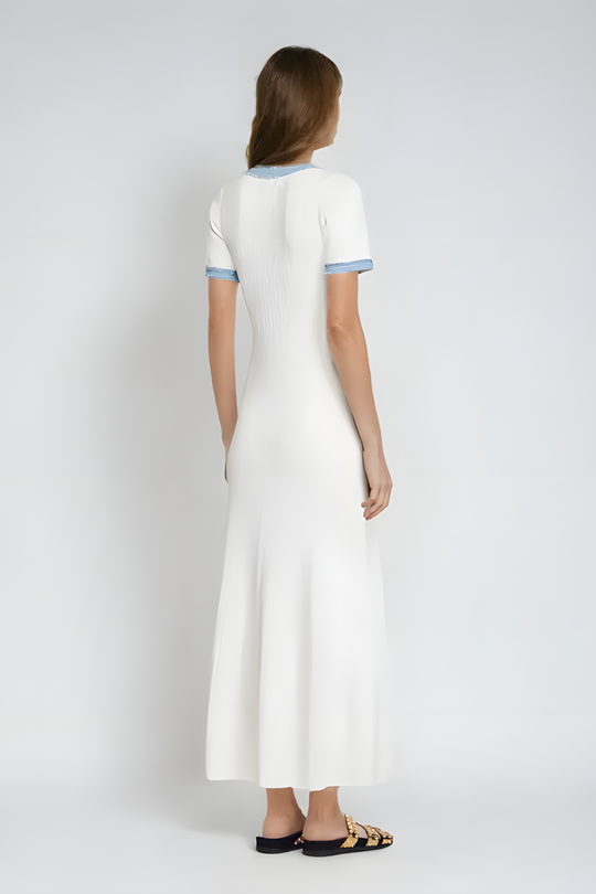 Dames Midi Jurk Elegante Enkellengte Met Knoopjes - Zomer Kleding - Sandra-4