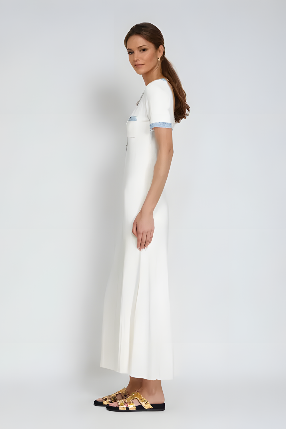 Dames Midi Jurk Elegante Enkellengte Met Knoopjes - Zomer Kleding - Sandra-5