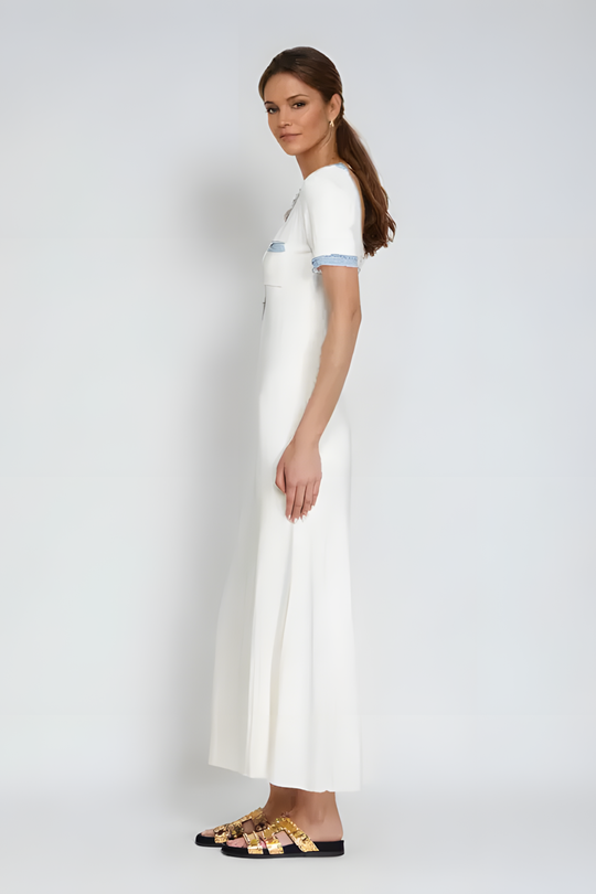 Dames Midi Jurk Elegante Enkellengte Met Knoopjes - Zomer Kleding - Sandra-5