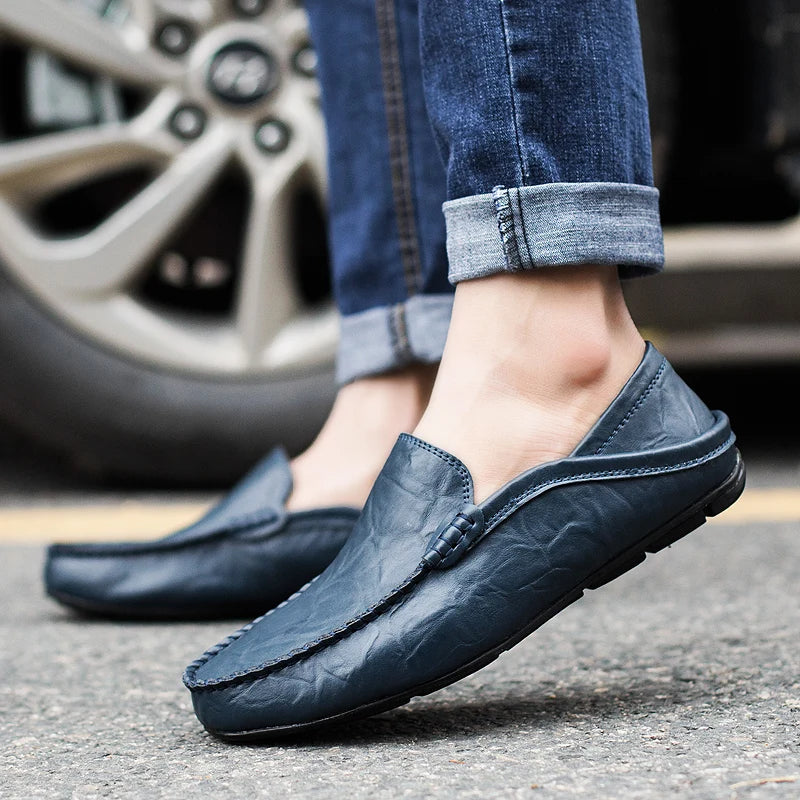 Heren Loafers Zwart van Echt Leer met Comfortabele Pasvorm - Sunny-3