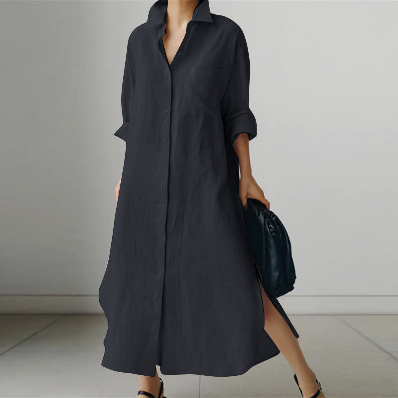 Variant image for Dames Overhemdjurk Elegante Blouse Stijl - Kore-5