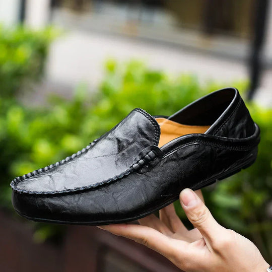 Heren Loafers Zwart van Echt Leer met Comfortabele Pasvorm - Sunny-6