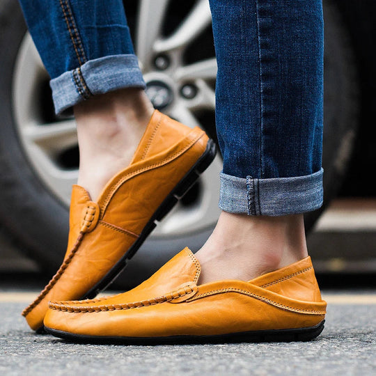Heren Loafers Zwart van Echt Leer met Comfortabele Pasvorm - Sunny-5