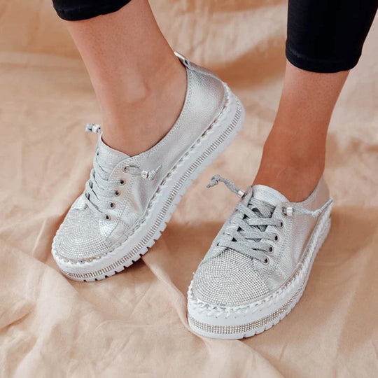 Variant image for Dames Sneakers Witte Met Fonkelende Diamanten Accenten - Mariana-1