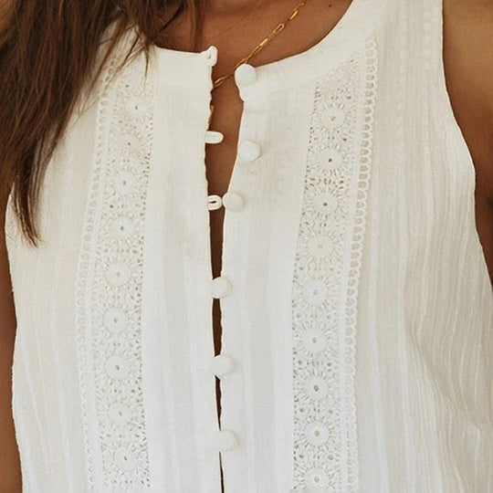 Dames Mini Jurk Elegante Hoge Halslijn Lichtgewicht Zomer Kleding - Leanna-4