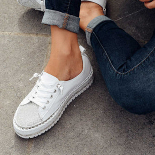 Variant image for Dames Sneakers Witte Met Fonkelende Diamanten Accenten - Mariana-10