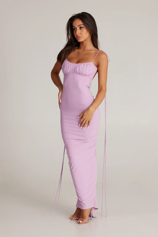 Dames Maxi Jurk Zwarte Elegante Gerimpelde Halslijn - Zahara-3